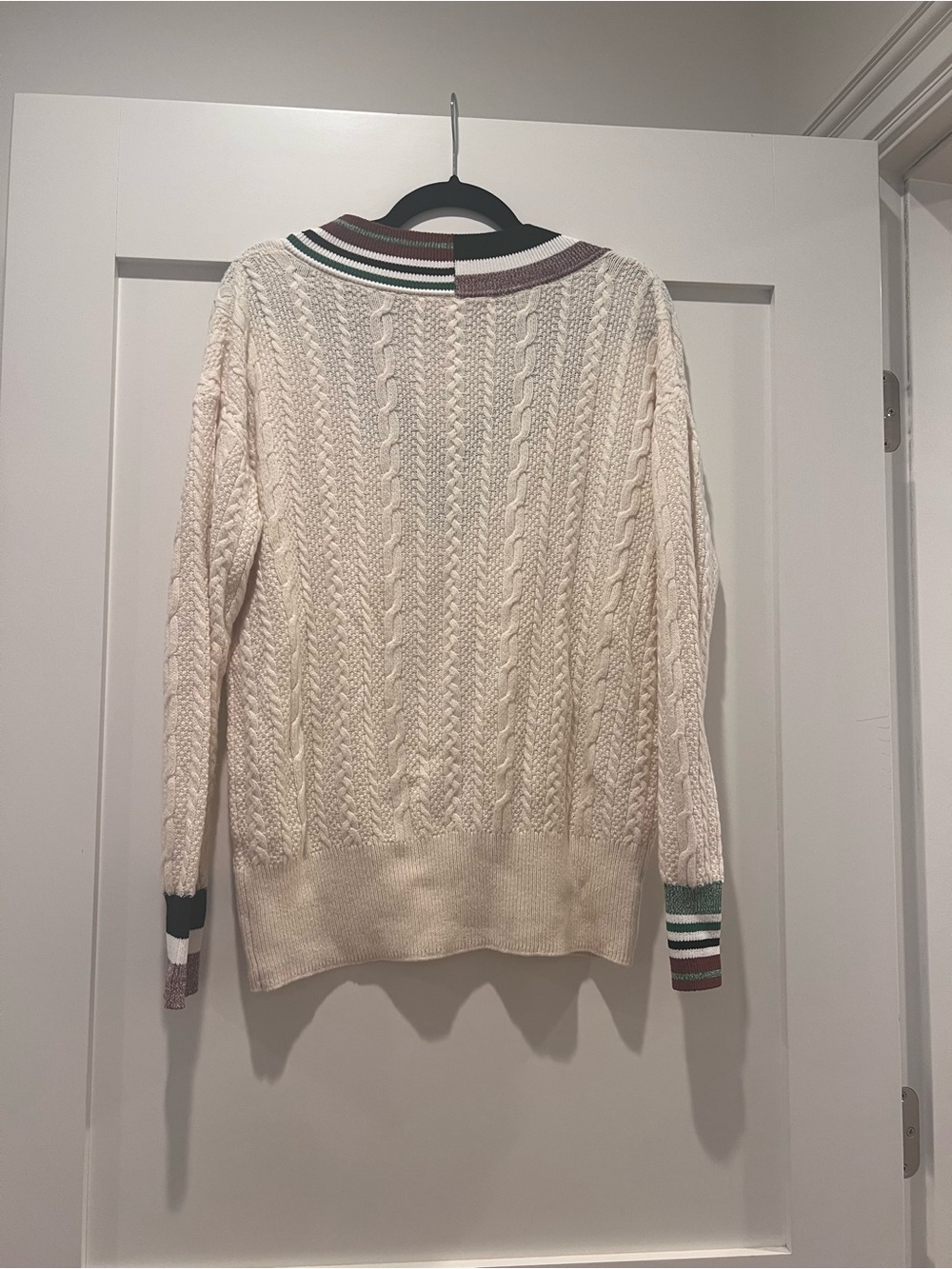 veronica beard rory vneck cable sweater - Picture 6 of 7